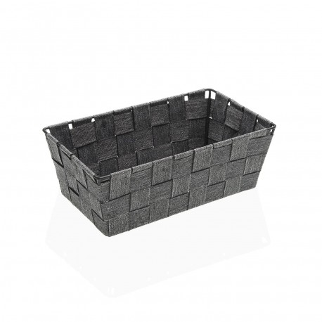 CESTO QUADRADO 24 X 14 CINZA