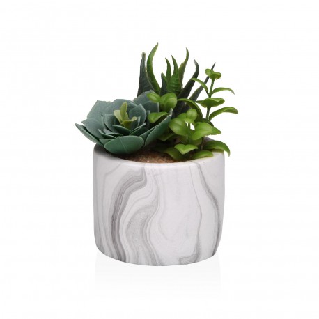 VASO MÁRMORE COM SUCULENTA 4