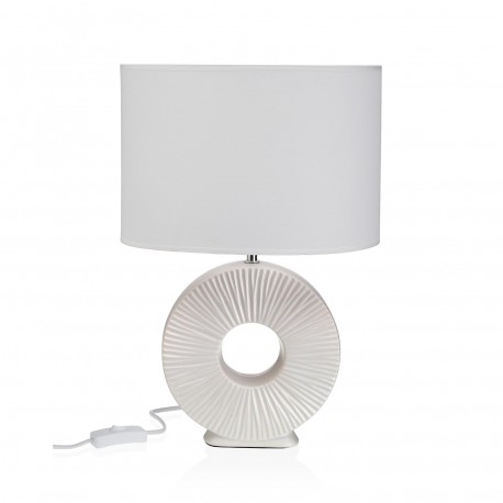 CANDEEIRO MESA CERÂMICA AGERA BRANCO
