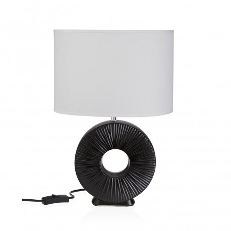 CANDEEIRO MESA CERÂMICA AGERA PRETO