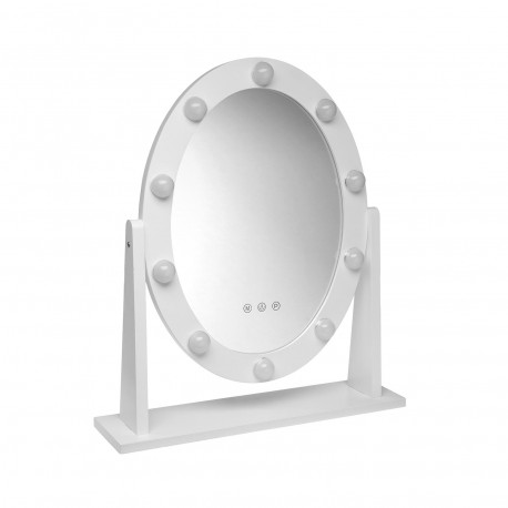 ESPELHO OVAL COM LUZES GLAM
