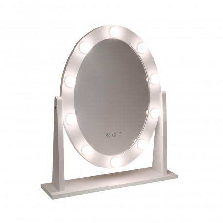 ESPELHO OVAL COM LUZES GLAM