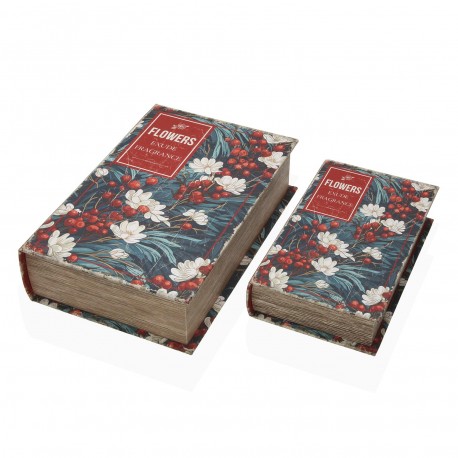 CONJUNTO 2 LIVROS DECORAÇÃO FLOWER FRAGANCE