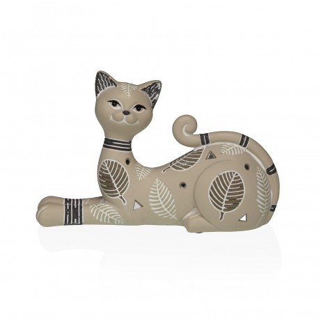 FIGURA GATO BEGE 20X14,5CM