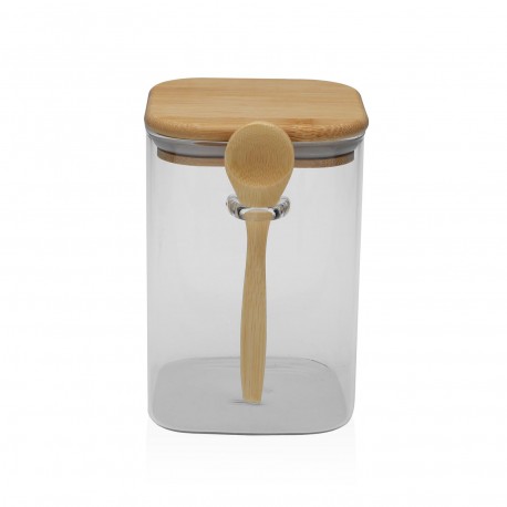 FRASCO 850ML BOROSILICATO C/COLHER