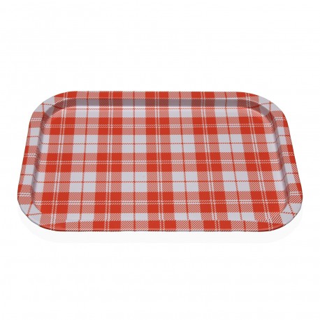 BANDEJA METÁLICA VICHY LARANJA