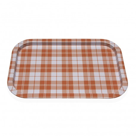 BANDEJA METÁLICA VICHY AMARELO