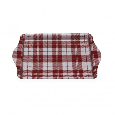 BANDEJA METÁLICA C/PEGAS VICHY VERMELHO