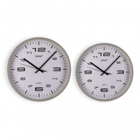 RELÓGIO PAREDE CINZA CLARO 25CM