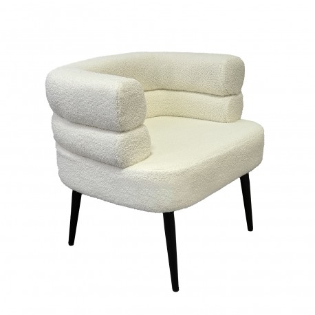 POLTRONA NEMI DE BORREGUITO BRANCO