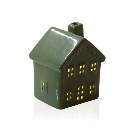 FIGURA CERÂMICA LED CASA VERDE
