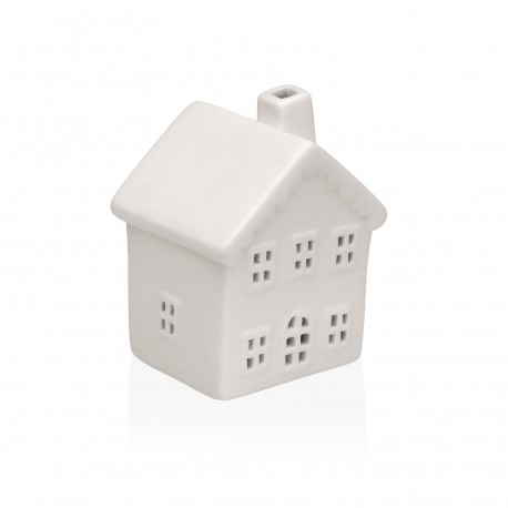 FIGURA CERÂMICA LED CASA BRANCA