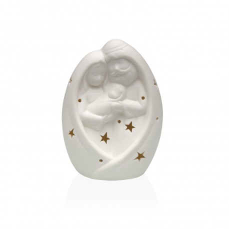 FIGURA CERÂMICA BRANCA LED