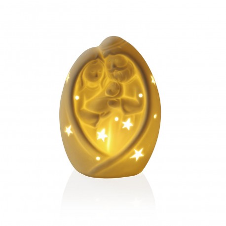 FIGURA CERÂMICA BRANCA LED