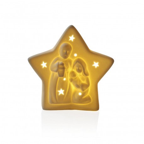 FIGURA CERÂMICA BRANCA LED