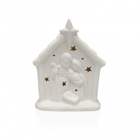 FIGURA CERÂMICA BRANCA LED