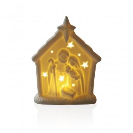 FIGURA CERÂMICA BRANCA LED