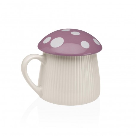 CHÁVENA COM TAMPA COGUMELO VIOLETA
