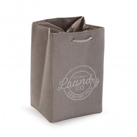 CESTO ROUPA "LAUNDRY" CINZA