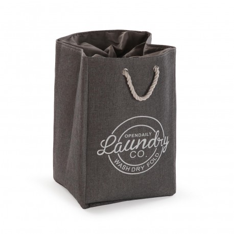 CESTO ROUPA "LAUNDRY" CINZA ESCURO