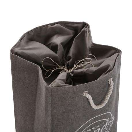 CESTO ROUPA "LAUNDRY" CINZA ESCURO