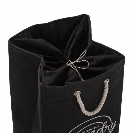 CESTO ROUPA "LAUNDRY" PRETO