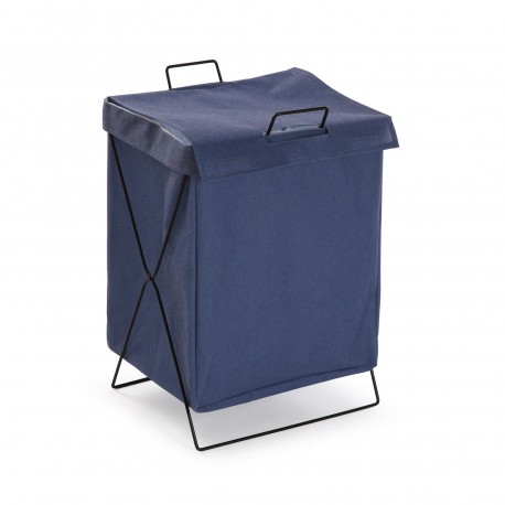 CESTO ROUPA "LAUNDRY" DOBRÁVEL AZUL