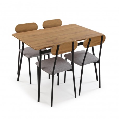 CONJUNTO MESA E 4 CADEIRAS DENALI