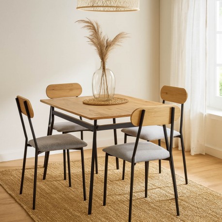 CONJUNTO MESA E 4 CADEIRAS DENALI
