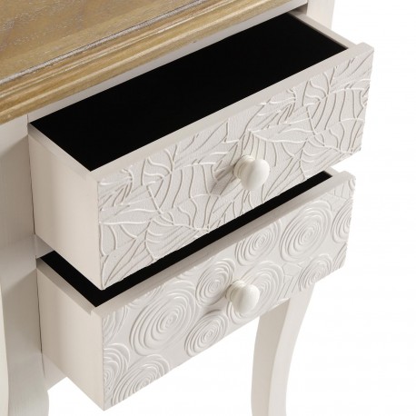 MESA DE CABECEIRA 2 GAVETAS TENNY