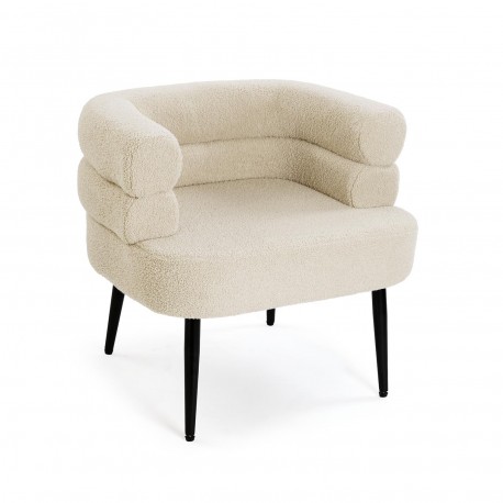 POLTRONA NEMI DE BORREGUITO BRANCO
