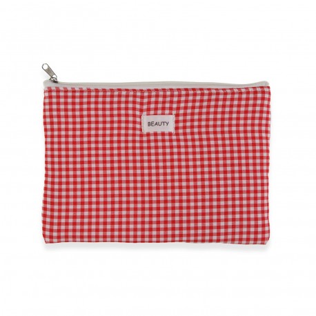 NÉCESSAIRE VICHY VERMELHO 27X19CM