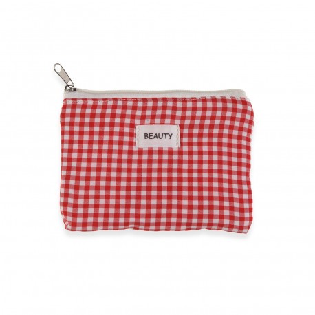 NÉCESSAIRE VICHY VERMELHO 17X12CM
