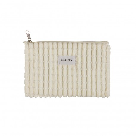 NÉCESSAIRE CORDUROY BRANCO 17X12CM