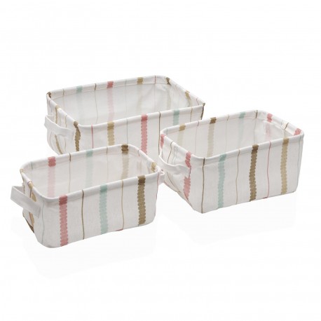 CONJUNTO 3 CESTAS RETANGULARES FLINT