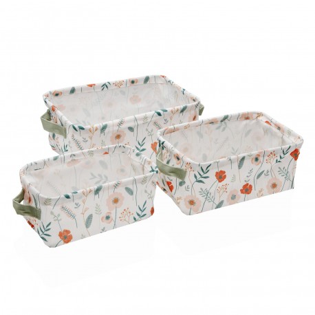 CONJUNTO 3 CESTAS RETANGULARES VERDI