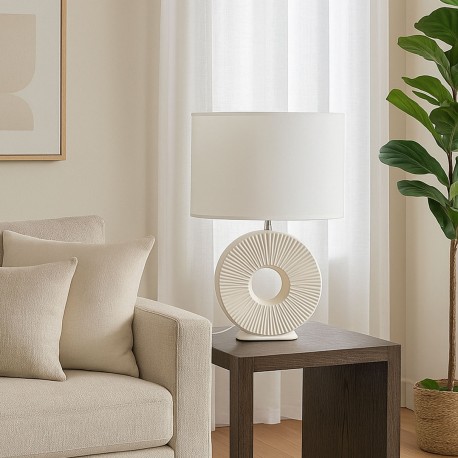 CANDEEIRO MESA CERÂMICA AGERA BRANCO CANDEEIRO MESA CERÂMICA AGERA BRANCO