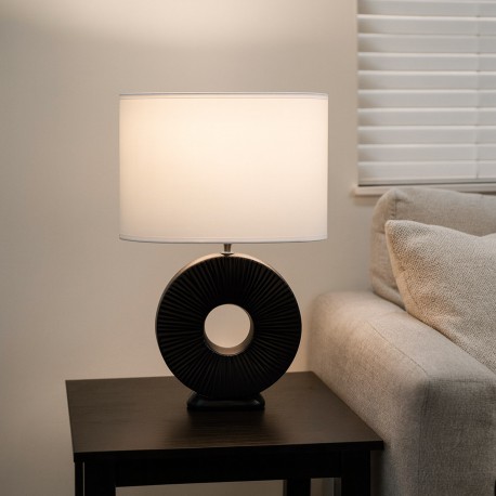 CANDEEIRO MESA CERÂMICA AGERA PRETO CANDEEIRO MESA CERÂMICA AGERA PRETO