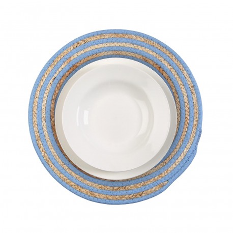 INDIVIDUAL REDONDO AZUL
