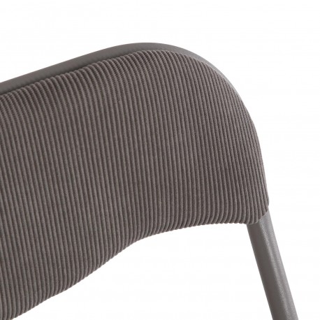 CADEIRA DOBRÁVEL LIRA CORDUROY CINZA ESCURO