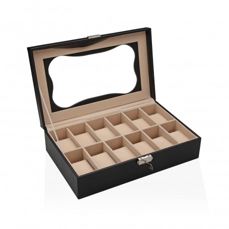 JOALHEIRO 12 RELÓGIOS PRETO