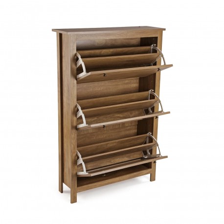 SAPATEIRA 3 GAVETAS COM RATTAN