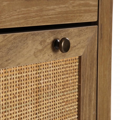 SAPATEIRA 3 GAVETAS COM RATTAN