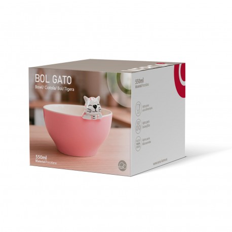 TIGELA GATO ROSA TIGELA GATO ROSA