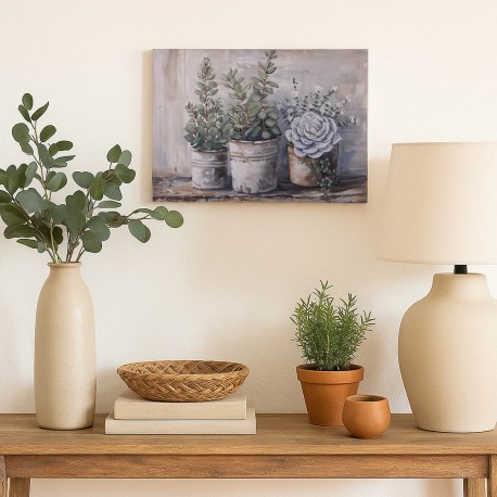 QUADRO TELA JARROS 30 X 40
