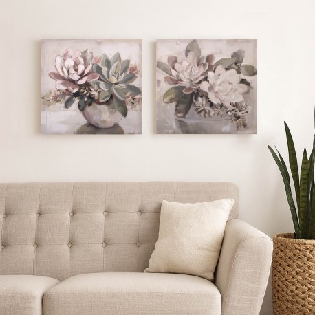 QUADRO FLORES 40 X 40