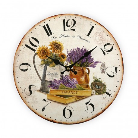RELOJ DE PARED FLORES