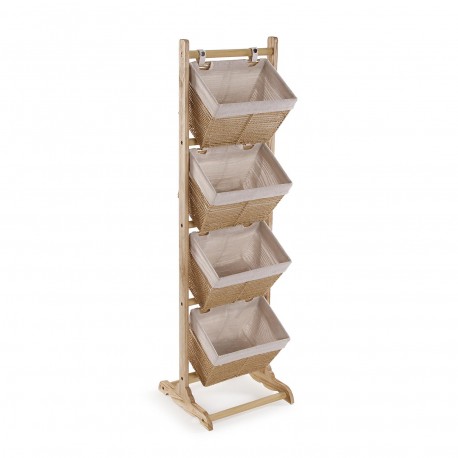 MÓVEL DE BANHO 4 CESTAS MARROM ZENIT