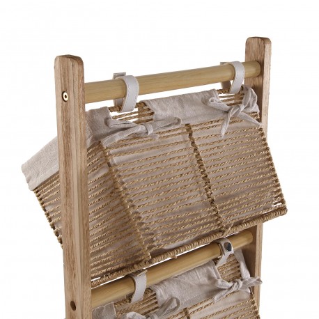 MÓVEL DE BANHO 4 CESTAS MARROM ZENIT