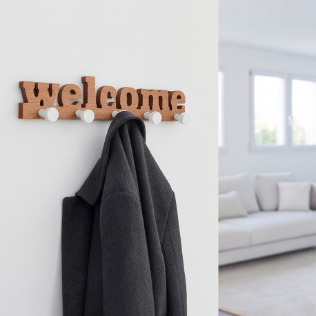 CABIDE PAREDE 5 GANCHOS WELCOME
